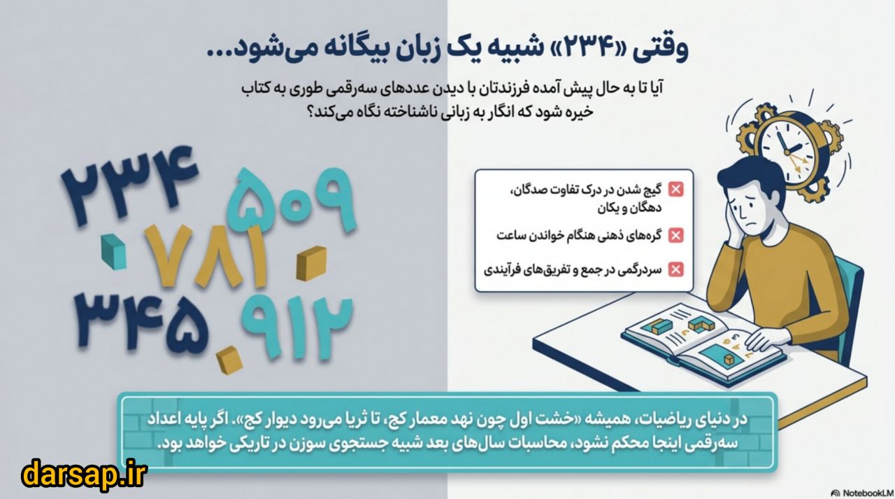 گیج شدن هنگام مطالعه ریاضی