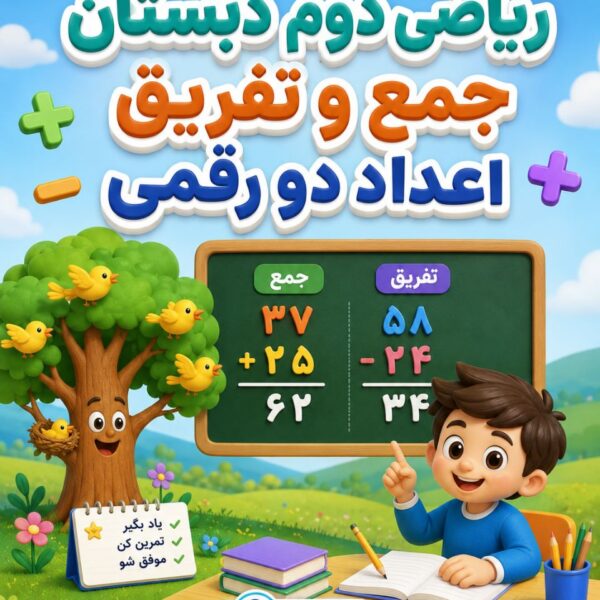 دوره آموزش فصل دوم ریاضی دوم دبستان (جمع و تفریق اعداد دو رقمی)