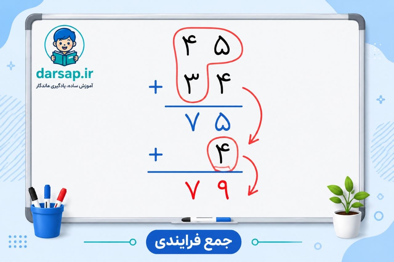 جمع فرایندی مرحله سوم؛ اضافه کردن یکی ها