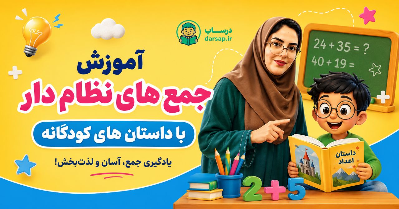 آموزش جمع های نظام دار کلاس اول و دوم با داستان های کودکانه